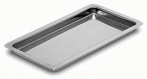 BANDEJA AÇO INOX RETANGULAR 22X09X1,5 CM