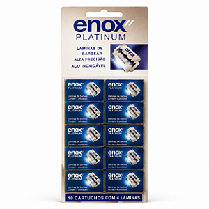 CARTELA DE LAMINA DE AÇO DUPLO FIO ENOX PLATINUM (40 LAM)