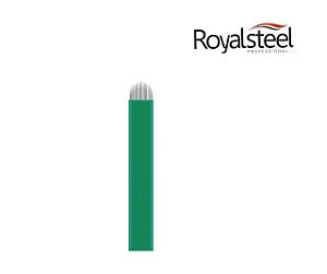 Lamina NANO ROYAL STEEL 12 Pontas Micro Flex U 0.16mm Royal Steel c/anvisa VERDE