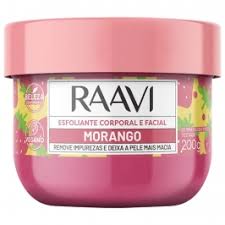 CREME ESFOLIANTE MORANGO RAAVI  200G