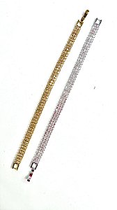BRACELETE DE BRILHANTES DOURADO