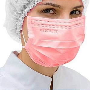 MÁSCARA DESCARTÁVEL PROTDESC 50UN - ROSA BB