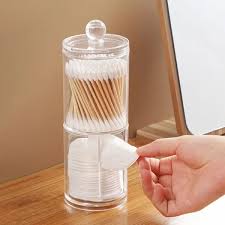 PORTA COTONETE E ALGODÃO DE ACRÍLICO