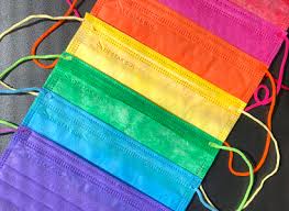 MASCARA DESCARTÁVEL COLORIDA 50unid