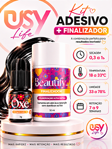 Kit Finalizador + Adesivo cola Ôxe Beautify