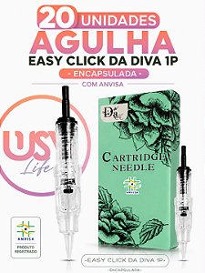 KIT 20 AGULHAS EASY CLICK DA DIVA 1P 0.30 - Com Anvisa