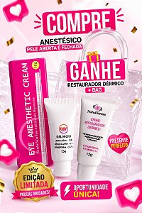 Kit Micropigmentação Pele Aberta 15g + Pele Fechada 10g + Restaurador 15g + Bag Exclusiva