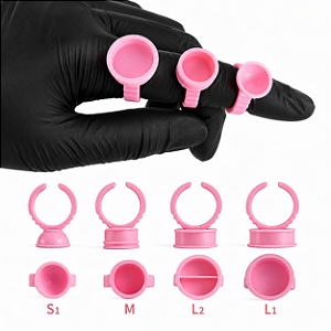 Anel Batoque Rosa com 50 Unid.