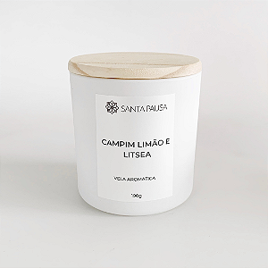 Vela Capim Limão e Litsea