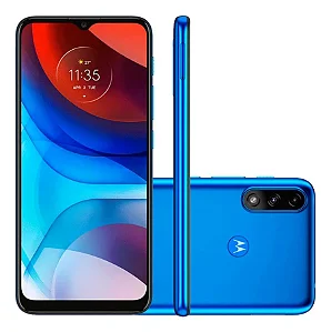 Smartphone Moto E7 Power 32gb 2gb Ram Azul Metalico Seminovo - Excelente (Recondicionado)