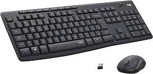 KIT TECLADO E MOUSE SEM FIO LOGITECH MK295 SILENT