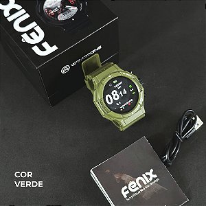 SMART WATCH FENIX WEARZONE  1ATM  GPS PROVA DAGUA 100 MODOS ESPORTE Cor :VERDE
