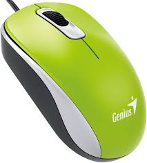 MOUSE COM FIO GENIUS DX-110 Verde (USB / 1000 DPI / 3 Botoes / Ambidestro / Cabo 1,5m)