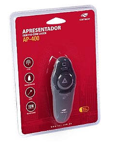 APRESENTADOR SEM FIO PRETO AP-400 BLISTER C3TECH