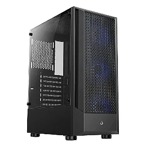 Gabinete Gamer Rise Mode Wave - Mid Tower, USB 2.0+3.0, Lateral Vidro, C/ 3x Fan ARGB