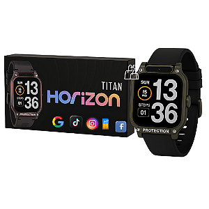SMART WATCH HORIZON TITAN 4GB BAT 950MH AMOLED VIDRO PANDA 2GB 16GB PRETO
