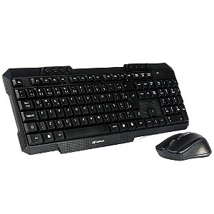 KIT TECLADO E MOUSE SEM FIO K-W10 BK C3TECH