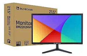 MONITOR 21,5" PRETO LED BM22K2HVW BLUECASE  - 75HZ / WIDESCREEN 16:9 / FULL HD / HDMI / VGA / VESA