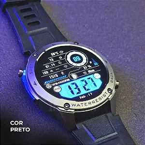 SMART WATCH BRAVE | GPS | 5ATM Aprova de água do mar | Resistência IP69k • PRETO 5139