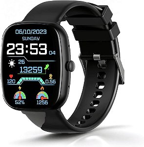 SMART WATCH EASY A PROVA DAGUA 1 ATM BAT.  100 MODOS DE ESPORTES Cor:preto 5140