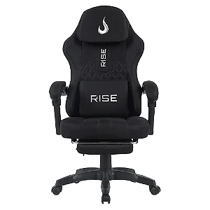 Cadeira Gamer Rise Mode Z11, Tecido, Angulo Ajustavel, Braco Articulado, Apoio p/ Pes, Ate 100kg, Preta - RM-CG-Z11-BK