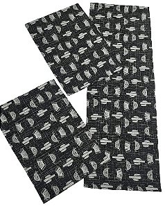 Kit Tapetes Cozinha 3 Peças Antiderrapante FV75