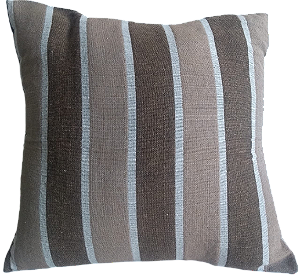Capa Para Almofada  Jacquard 43x43 Listra Bege/Cru