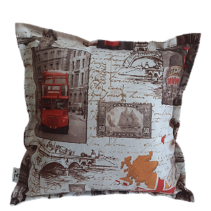 Capa Para Almofada Suede Estampado Cru 2342