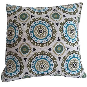 Capa Para Almofada 45x45  Coleção India  Desenho mandala verde Thifany 2501