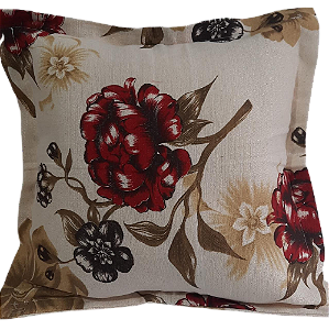 Capa Para Almofada  Gorgurinho Floral Bordô 2306