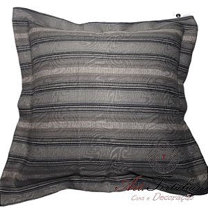 Capa Para Almofada Jacquard Listras Cinza 2311