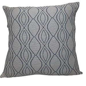 Capa Decorativa  Jacquard 60x60 Des. Geométrico Bco/Azul claro