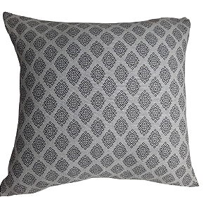 Capa Decorativa Jacquard  60x60 Geometrico Cinza
