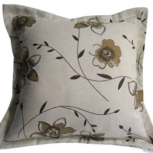 Capa Decorativa p/ Almofada Gorgurinho 43x43 Floral Bege