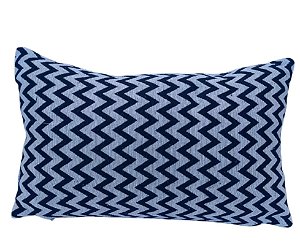 Capa Decorativa p/ Almofada Jacquard 30x50cm Chevron Preto