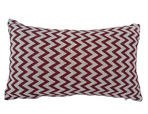 Capa Decorativa p/ Almofada Jacquard 30x50cm Chevron Vermelho