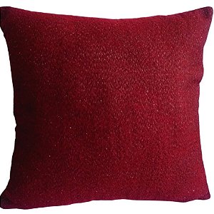 Capa Decorativa p/ Almofada Jacquard 43x43 Bordô Liso