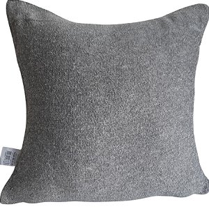 Capa Decorativa p/ Almofada Jacquard 43x43 Cinza Liso