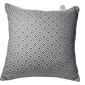 Capa Decorativa p/ Almofada Jacquard 43x43 Geométrico Cinza