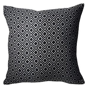 Capa Decorativa p/ Almofada Jacquard 43x43 Geométrico Preto