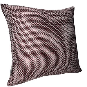Capa Decorativa p/ Almofada Jacquard 43x43 Geométrico Vermelho