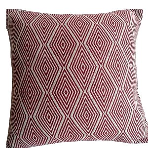 Capa Decorativa p/ Almofada Jacquard 43x43 Geométrico Vermelho