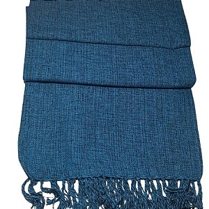 Manta Decorativa Tear tam. Casal Azul Royal Mescla Jeans