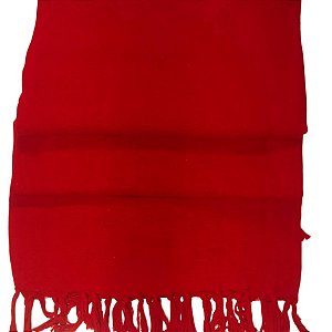 Manta Decorativa Tear tam. Casal Vermelha Lisa