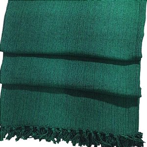 Manta Decorativa Tear tam. King Verde Folha Mescla