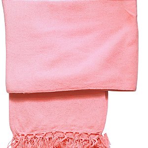 Manta Decorativa Tear tam. Solteiro Rosa Goiaba Lisa