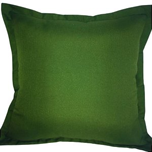 Capa Oxford Liso Decorativa p/ Almofada 43x43cm Verde Bandeira com Abas
