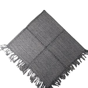 Xale decorativo para Sofá 1,50x1,50cm Mesclado / Preta