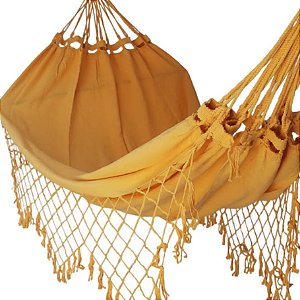 Rede  De Descanso  Casal Tam. 1,50x3,50  na cor Amarela Lisa