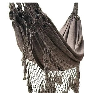 Rede  De Descanso  Casal Tam. 1,50x3,50  na cor Chocolate / Cru Mesclado